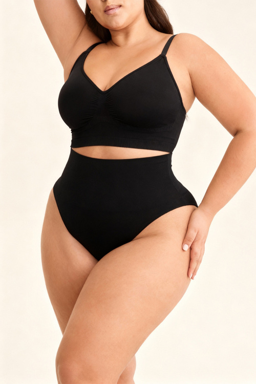 Gabriella Brasilian Shapewear Code S124 Majtki wysokie brazyliany, black