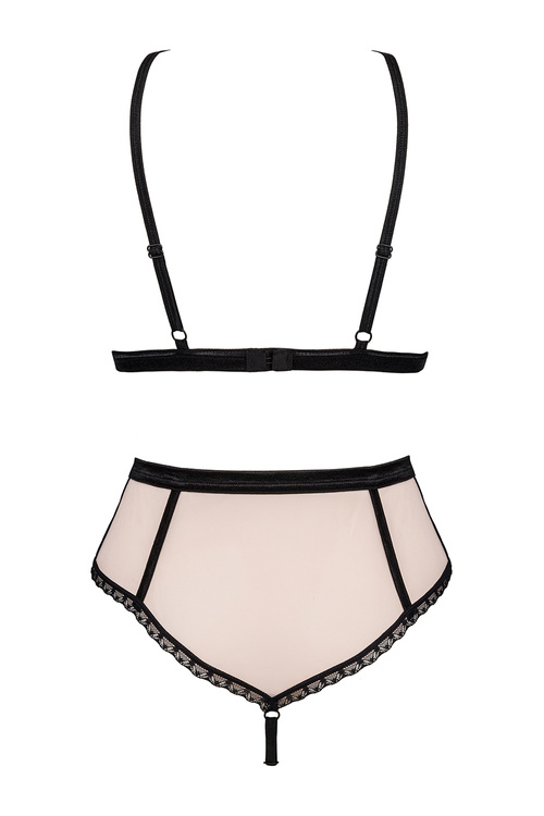 Obsessive Lilines set Nocna komplet biustonosz + stringi, różowy