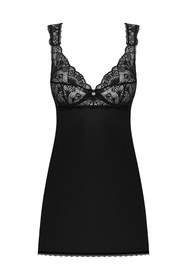 Obsessive Donna Dream babydoll Nocna komplet koszulka + stringi, czarny