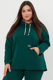 Italian Fashion Lagos dł.r. Bluza nierozpinana, c.zielony