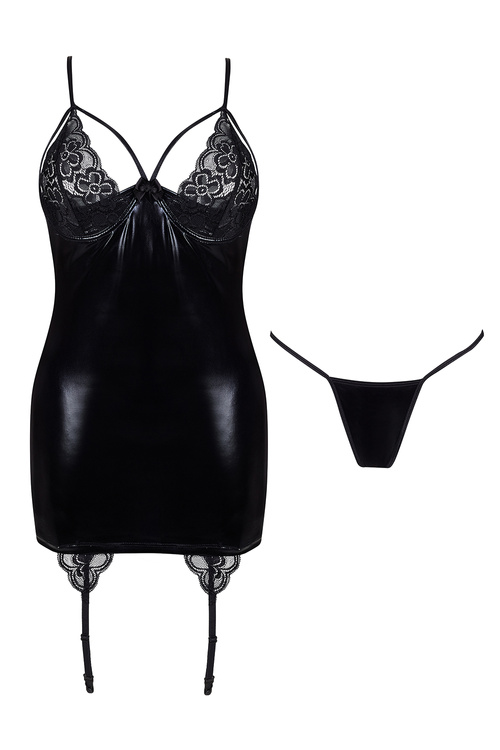 Beauty Night Gemma chemise BN6598 Нічна комплект майка + стрінги, чорний