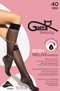 Gatta Relaxmedica 40 DEN Wyrób pończoszniczy podkolanówki, nero