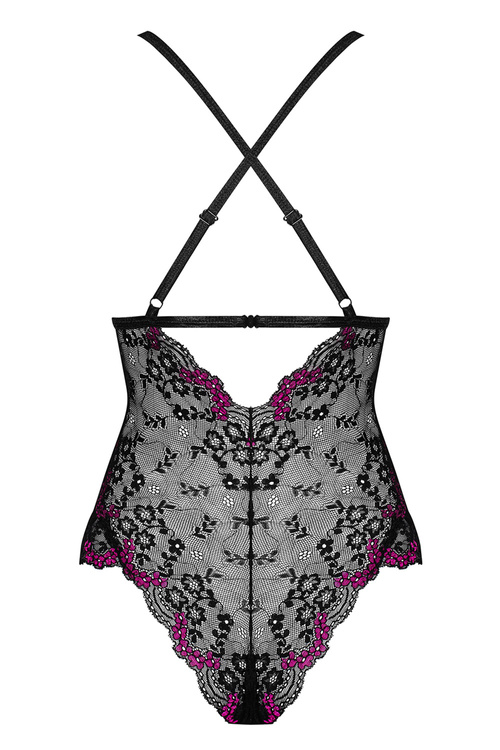 Obsessive Vanessme teddy Body sexy, czarny