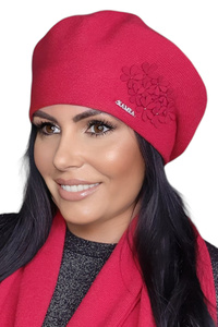 Kamea Feba Nakrycie głowy beret, czerwony