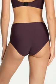 Julimex Simple Maxi Majtki wysokie figi, dark plum