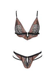 Casmir Mirella set Nocna komplet biustonosz + stringi, black