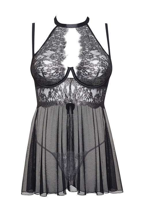 Beauty Night Mariana chemise BN6640 Нічна комплект майка + стрінги, сірий