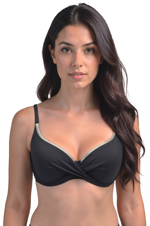 Vivisence 3222 Kostium kąpielowy biustonosz push-up, czarno-złoty