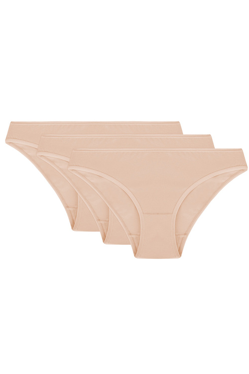 Vivisence 4003 3-pack Majtki figi, beżowy