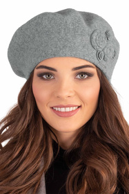 Vivisence 7037Kmpl Komplet beret+szalik, jasnoszary