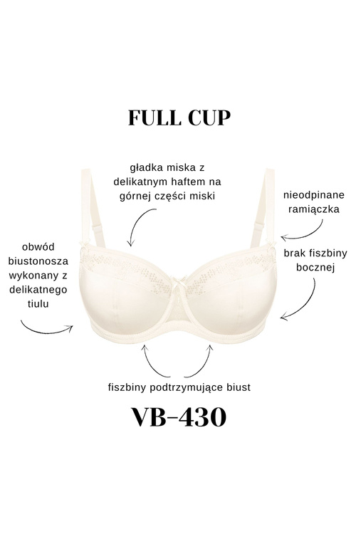 Vena VB-430 Biustonosz usztywniany, ecru