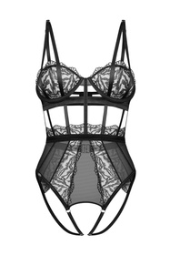 Obsessive Hersis crotchless teddy Body sexy, black