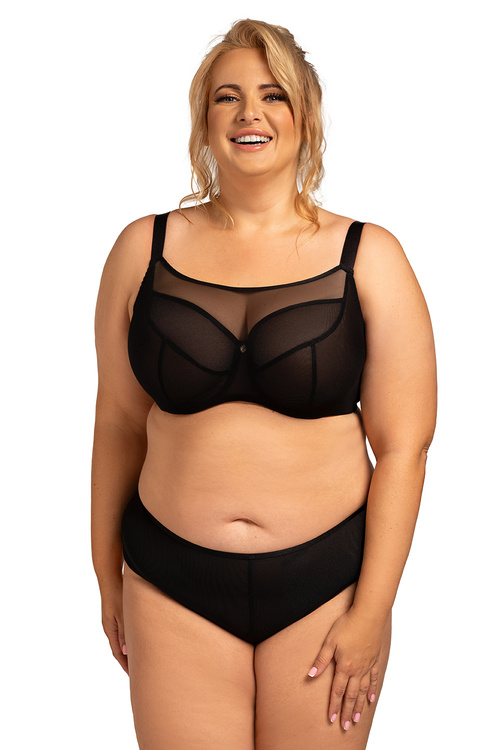 Nessa Salma crop top Maxi Biustonosz miękki, czarny