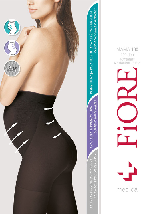 Fiore Mama 100 den M5215 Wyrób pończoszniczy rajstopy, black
