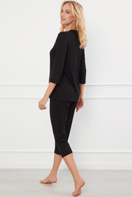 Italian Fashion Puntini r.3/4 sp.3/4 Nocna piżama, druk/czarny