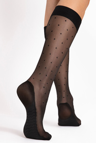 Fiore Dots Massage 20 DEN M2106 Wyrób pończoszniczy podkolanówki, black