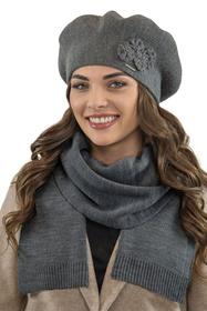 Vivisence 7006 Nakrycie głowy beret, ciemnoszary