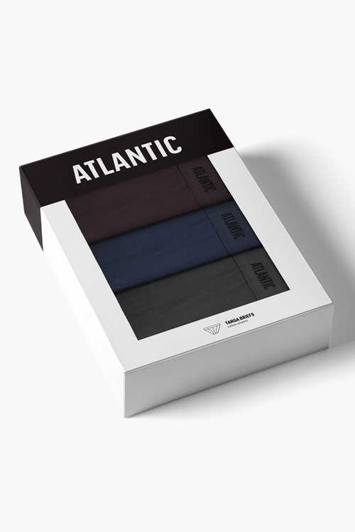 Atlantic 3MP-1576 3-pack Трусики трусики, коричневий