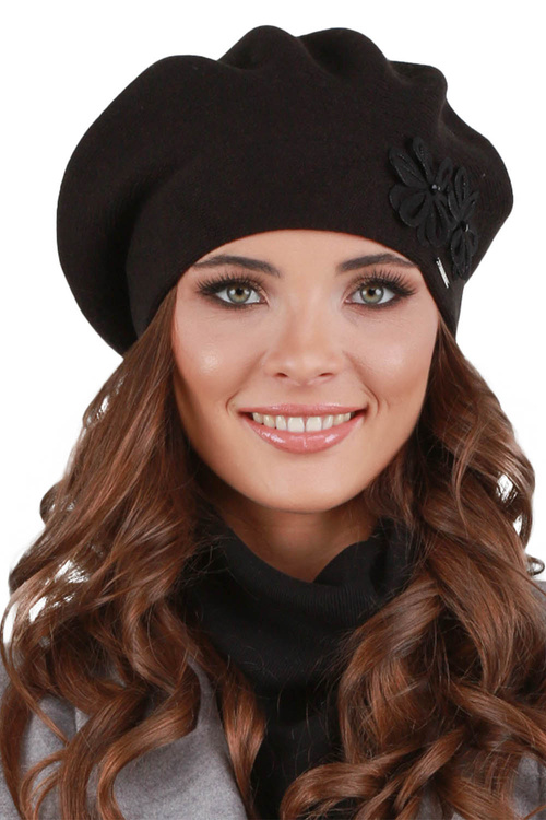 Vivisence 7007Kmpl Komplet beret+szalik, czarny