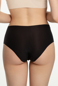 Julimex Mousse Maxi Majtki wysokie figi, czarny