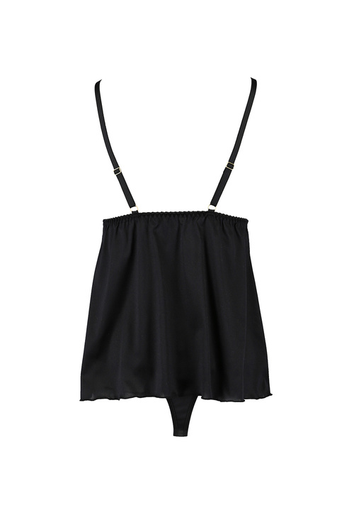 Casmir Divine chemise Nocna komplet koszulka + stringi, black