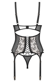 Obsessive Vila Blanes corset & thong Корсет сексуальні, чорний