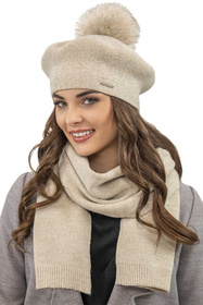 Vivisence 7035 Nakrycie głowy beret, beżowy