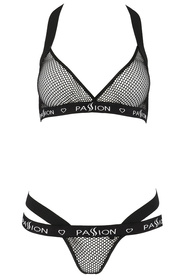 Passion Arin set Nocna komplet biustonosz + stringi, black