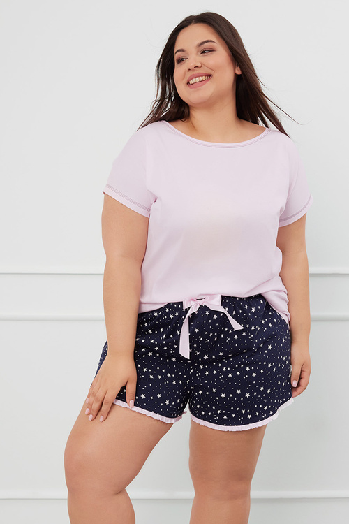 Italian Fashion Libra kr.r. kr.sp. Nocna piżama, róż/druk