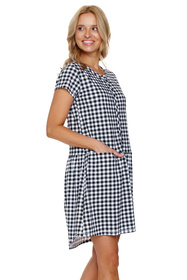 Doctor Nap TCB.9444 Nocna koszula, black check