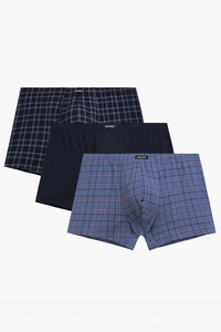 Atlantic 3MH-234 3-pack Majtki bokserki, granat/granat/denim
