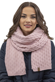 Vivisence 7015Kmpl Komplet czapka+szalik, pudrowy róż