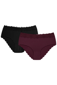 Henderson Fonza 43745 2-pak Majtki figi, black/plum