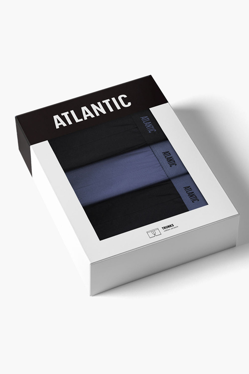 Atlantic 3MH-0111 3-pack Трусики боксерки, чорний