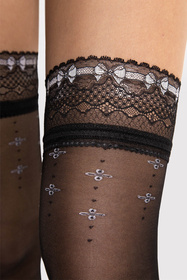 Fiore Reveil 20 DEN O4102 Wyrób pończoszniczy pończochy samonośne, black