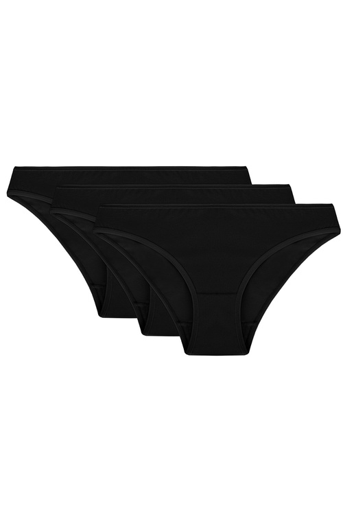 Vivisence 4003 3-pack Majtki figi, czarny