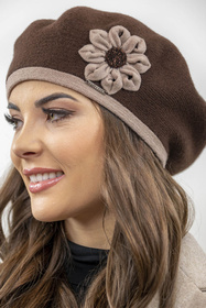 Vivisence 7046 Nakrycie głowy beret, brązowy