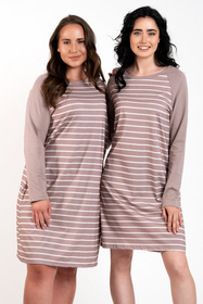 Italian Fashion Oda dł.r. Nocna koszula, druk/cappuccino