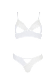 Avanua Adelina set Nocna komplet biustonosz + stringi, white