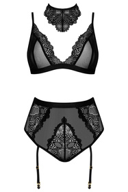 Beauty Night Cristalyn set BN6755 Нічна комплект: бюстгальтер + трусики, чорний