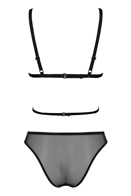 Passion Varella set Nocna komplet biustonosz + figi, black