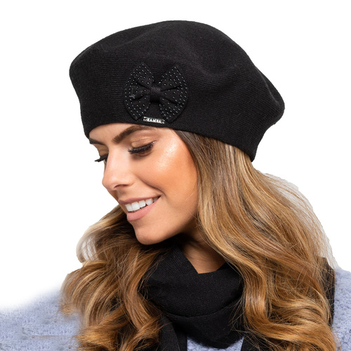 Kamea Salamanka Nakrycie głowy beret, czarny