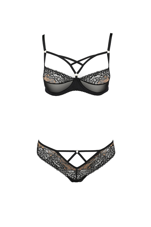 Casmir Divine bikini Nocna komplet biustonosz + stringi, black