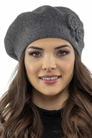 Vivisence 7037 Nakrycie głowy beret, ciemnoszary