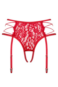 Obsessive Rediosa garter belt Pas do pończoch niski, czerwony