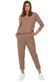 Italian Fashion Karina dł.r. dł.sp. Dres homewear, camel
