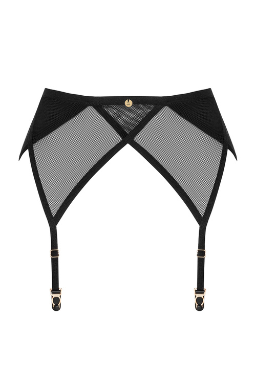 Obsessive Nesari garter belt Pas do pończoch niski, czarny