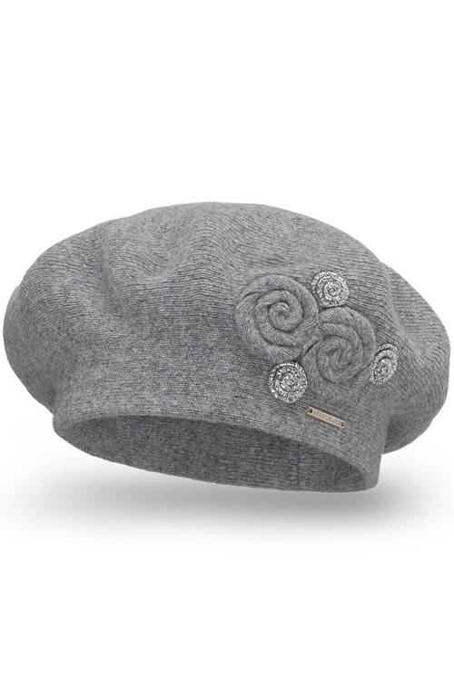 Vivisence 7037 Nakrycie głowy beret, szary