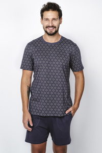 Italian Fashion Ricardo kr.r. kr.sp. Nocna piżama, druk/granat