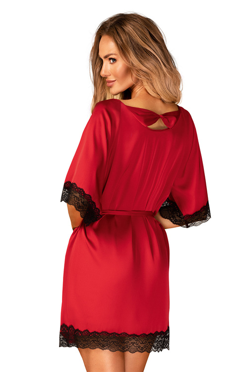 Obsessive Sensuelia robe Nocna szlafrok, czerwony